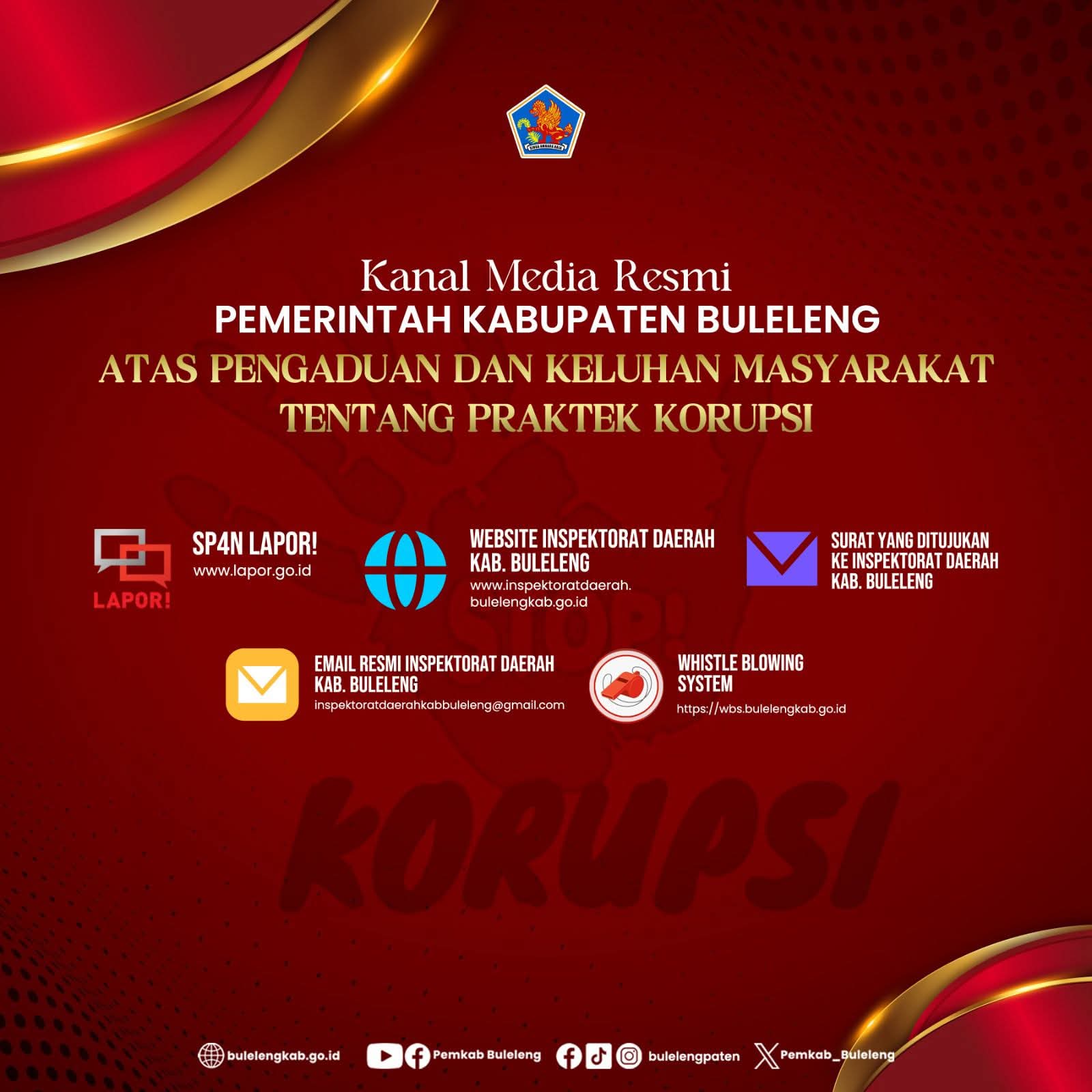 Kanal Media Resmi Pemerintah Kabupaten Buleleng Atas Pengaduan dan Keluhan Masyarakat Tentang Praktek Korupsi
